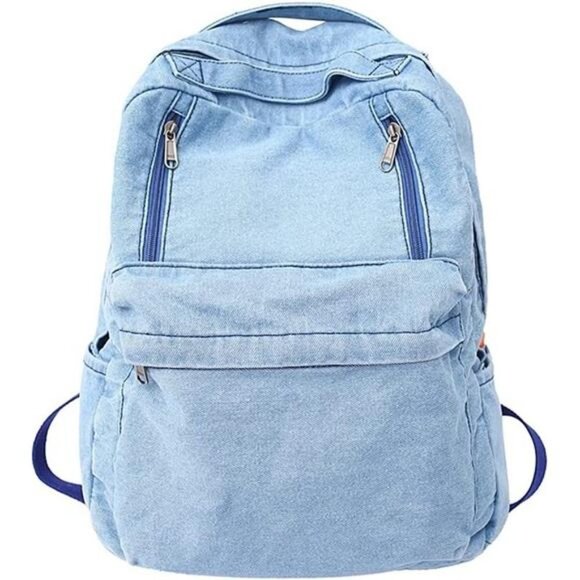 Denim Backpack Shoulderbag - Picture 1 of 2